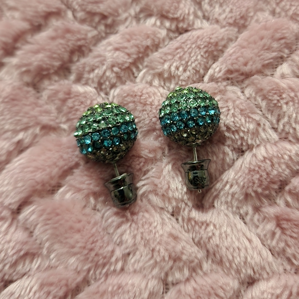 ABS by Allen Schwartz ombre pave stud earrings